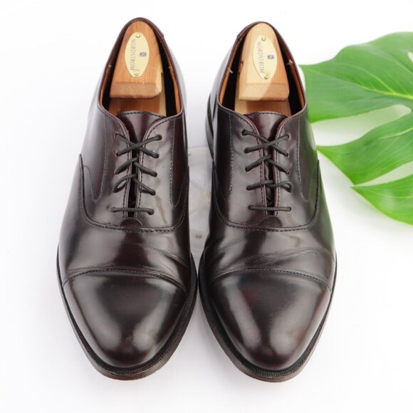 Vintage USA Cole Haan Mens Oxford Size 8.5 D Burgundy Leather Cap Toe Dress Shoe main image 12